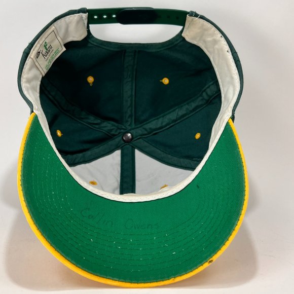 VTG Youngan Kudzu Tulsa Drillers Snapback Baseball Hat Cap Green Gold Mens - Picture 10 of 15